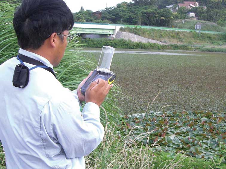 ArcPadでの調査風景