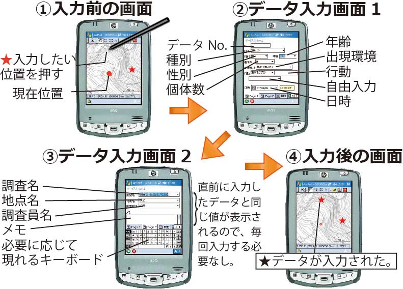 データ入力画面の例