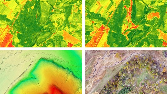 衛星画像からなる変化検知モデルとドローンによる LiDAR/画像処理製品