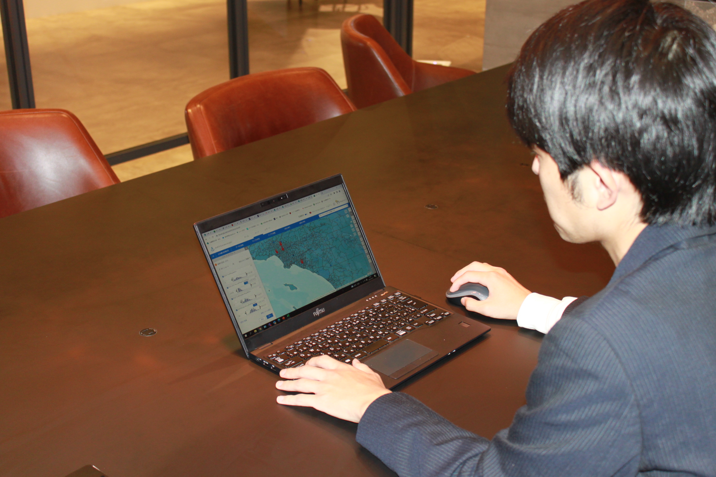 店舗分析の様子