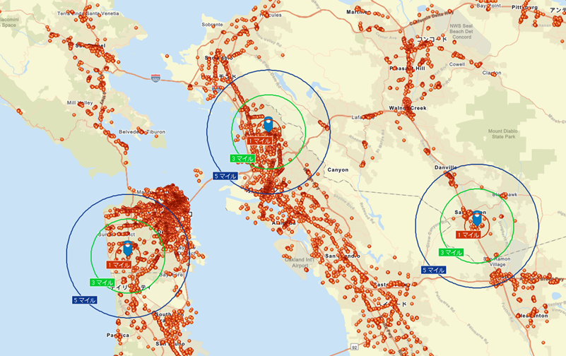 店舗を中心とした商圏