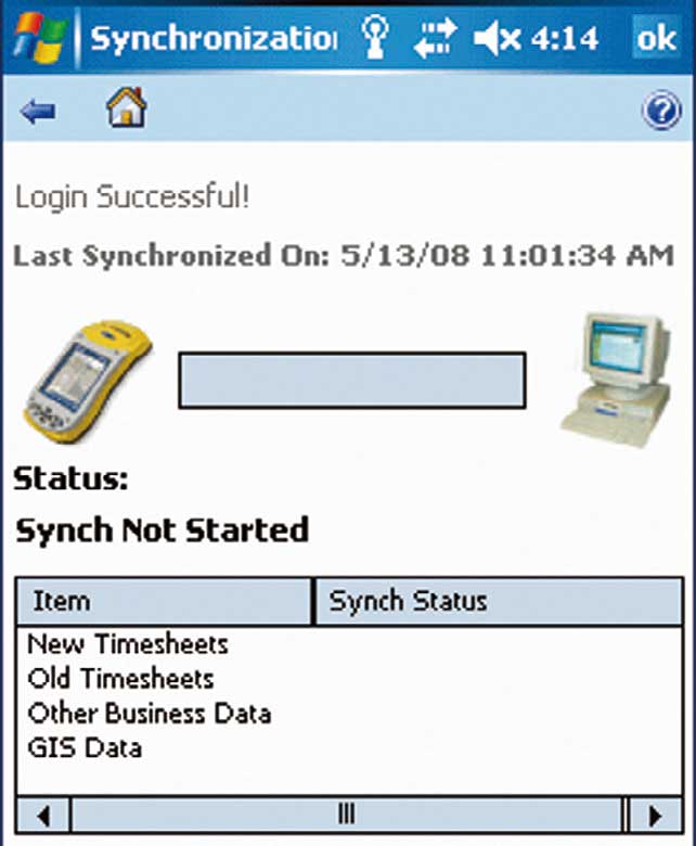 ボタン一つのシンプルな操作で、データをモバイルユニット(IFRIS Mobile)からサーバ(IFRIS Web)に、またサーバからモバイルユニットに同期することにより、モバイルユーザに詳細なフィードバックを提供する。