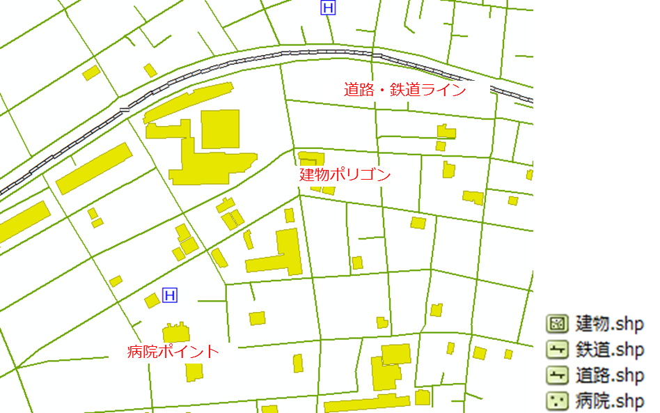 シェープファイルのイメージ