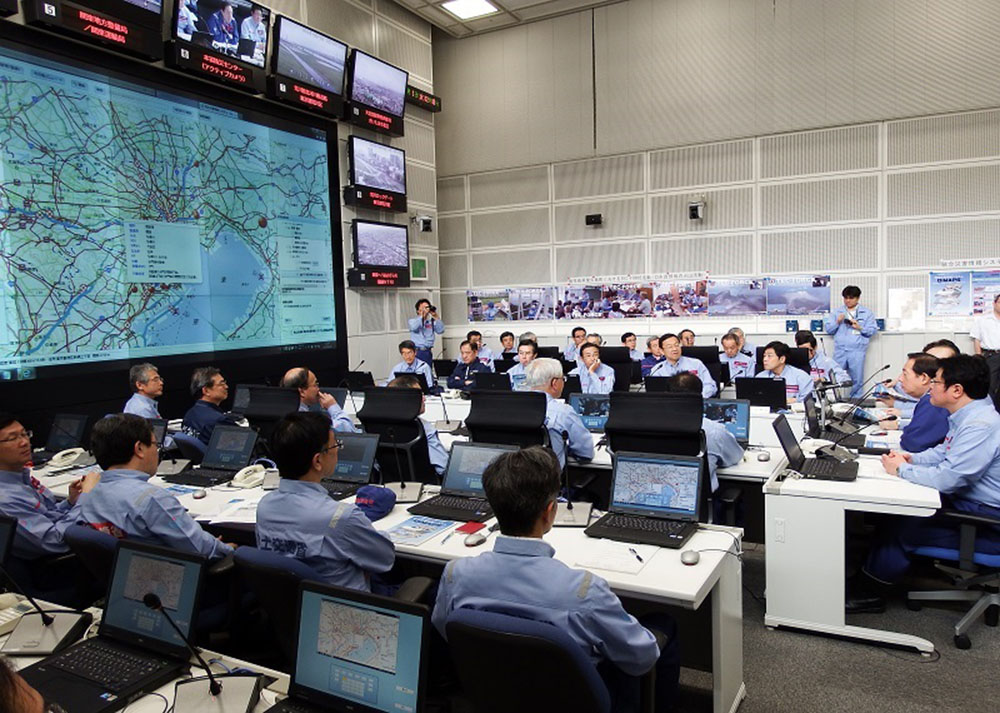 2015年9月1日の地震防災訓練の様子