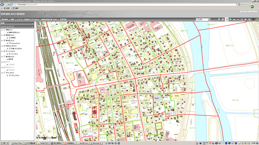 国勢調査　区域割図
