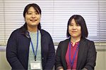 医療情報管理室 矢野 さおり 氏 （右） 佐藤 亜希奈 氏 （左）
