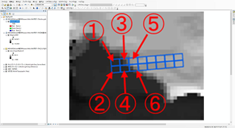 図 2 50cm メッシュ DSM