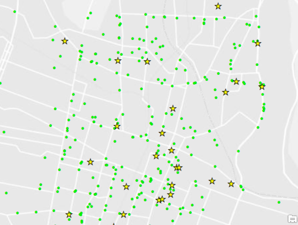 高齢歩行者の事故発生地点