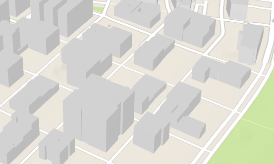 建物形状を表したマルチパッチのポリゴン フィーチャ 