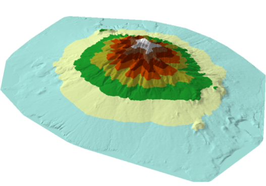 TIN で表現した標高データ（3D）