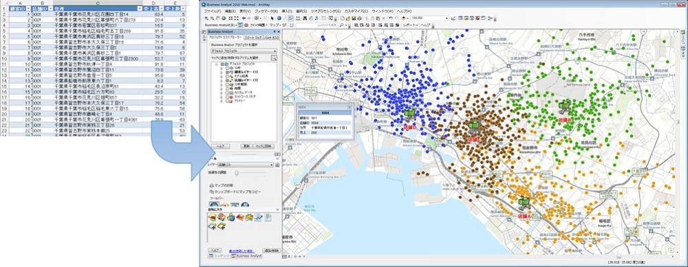 自社データのマッピング