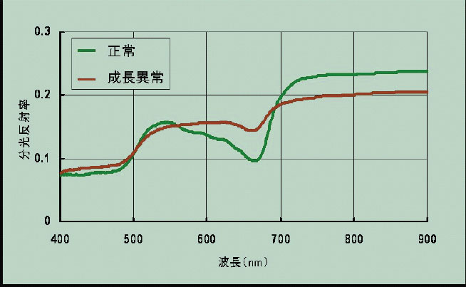 スペクトル特性による成長異常の検出