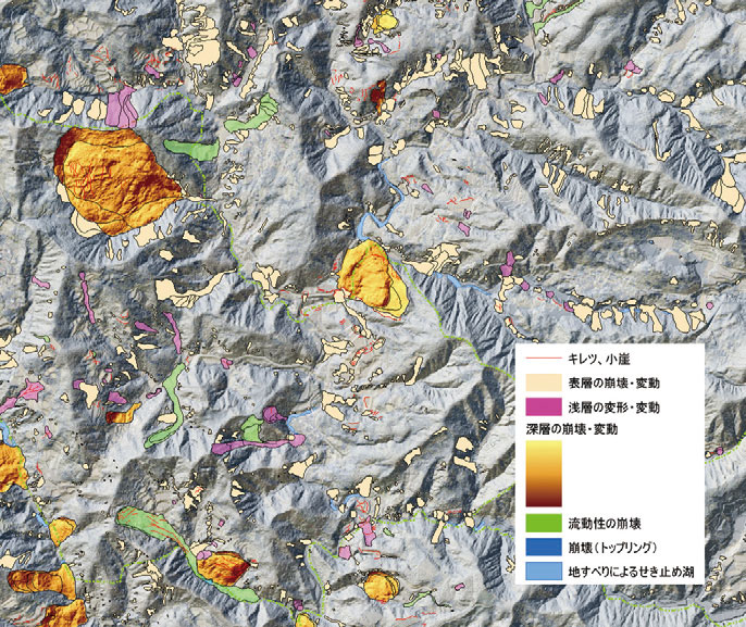 斜面変動分布図のイメージ