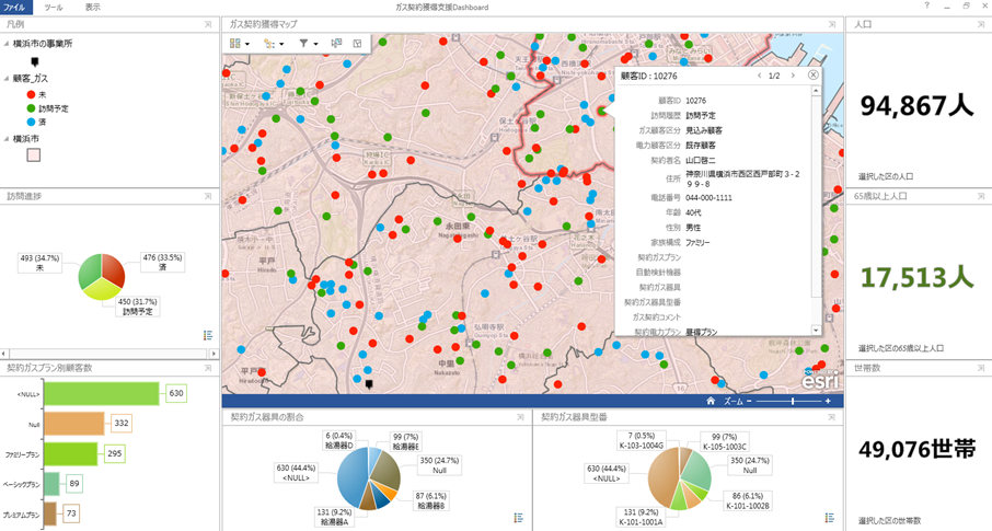 地図で顧客を見える化