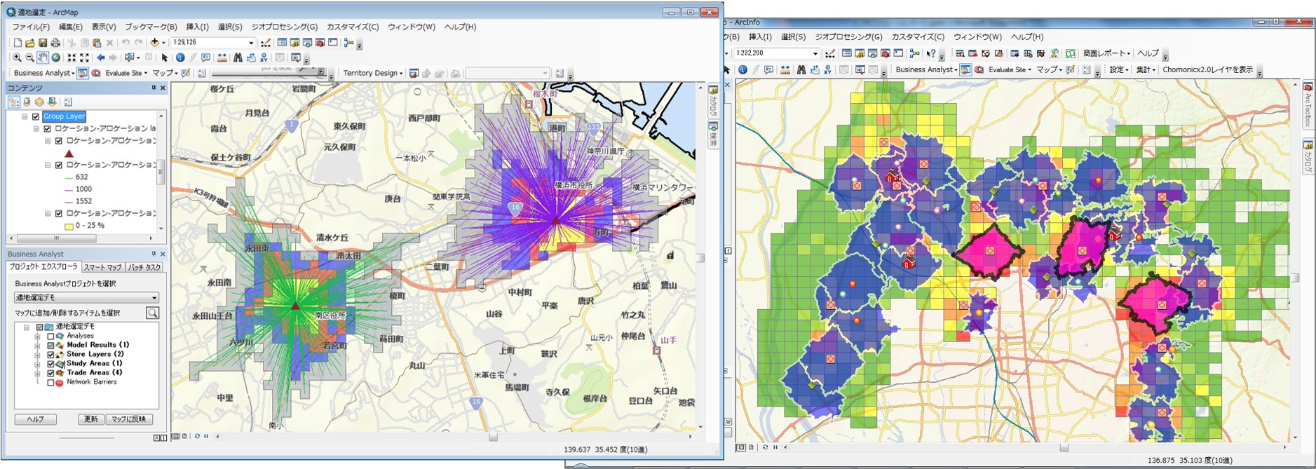 店舗の適地選定シミュレーション