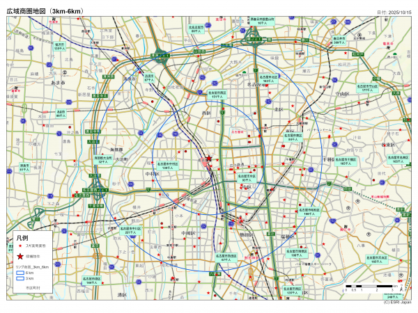 スギ薬局の出店分析のマップ