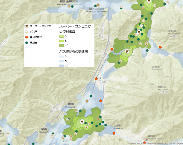 高齢者の買い物難民を特定