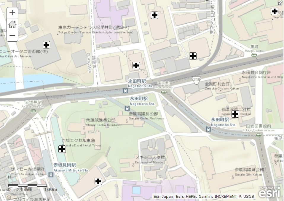 背景地図を重ね合わせた状態