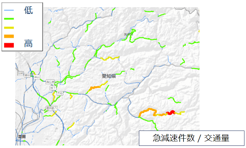 急減速件数/交通量