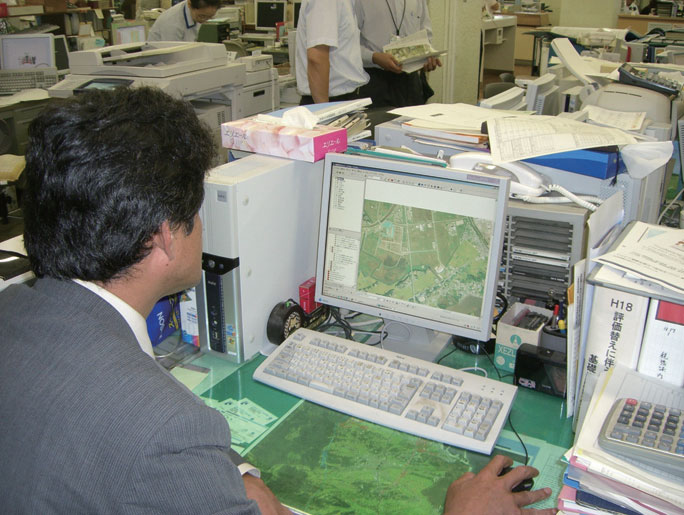 航空写真による現況調査の実施