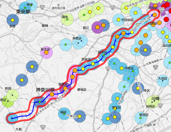 駅別グループ分析の例