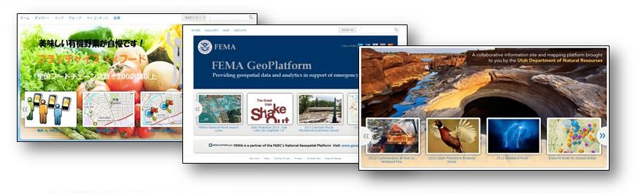 ArcGIS の GIS ポータルのイメージ