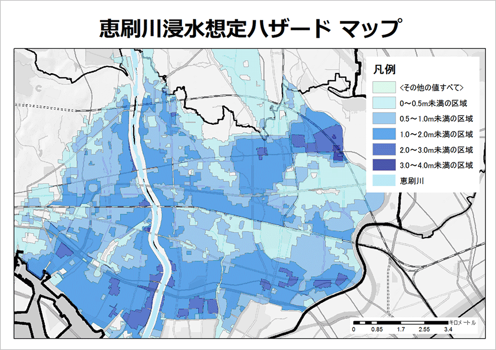 浸水想定ハザードマップ