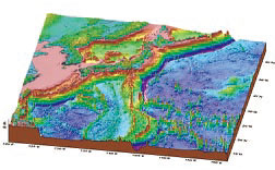 日本近海海底地形俯瞰図