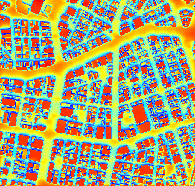 エリアの日射量のイメージ