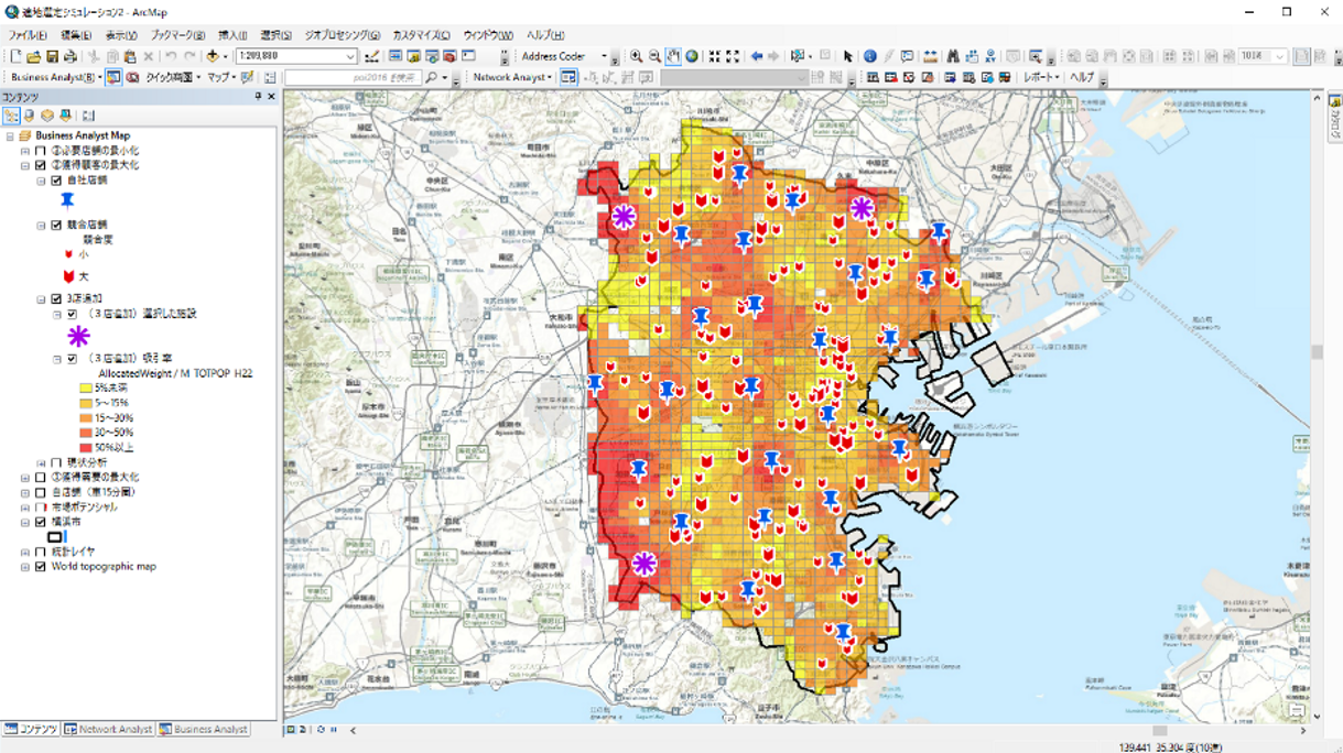 出店計画の適地シミュレーション