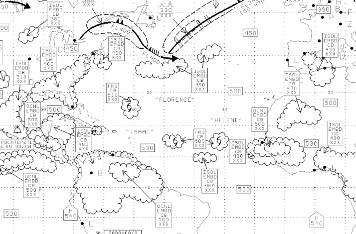 図２：2D の Significant Weather Charts