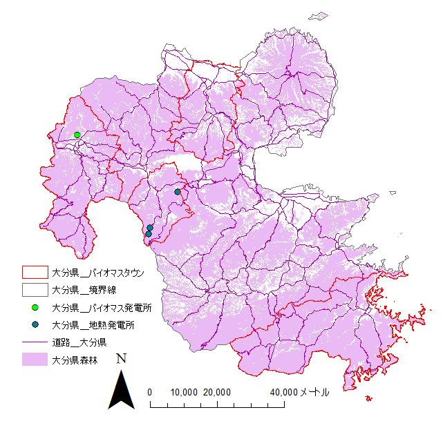 卒論例：大分県の森林