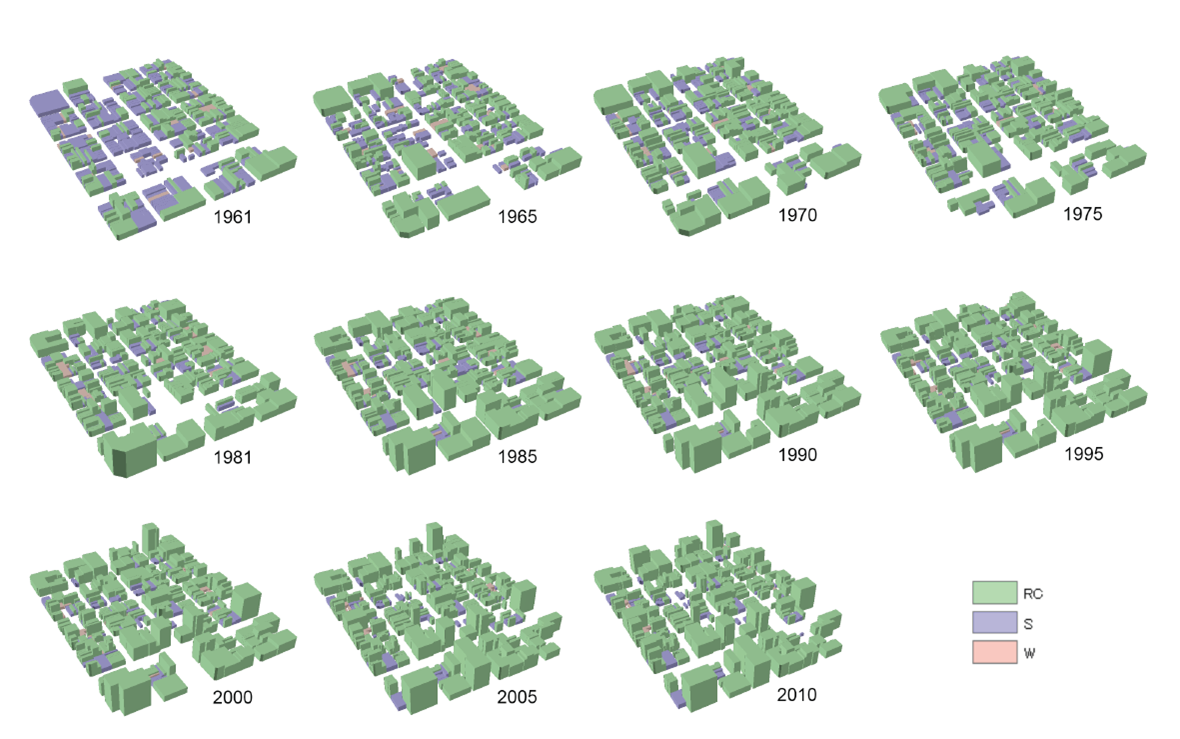 名古屋市中区錦二丁目を対象とした建築物4d-GISの構築例