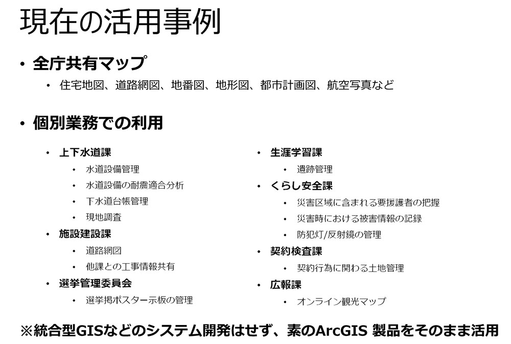 苅田町における現在のArcGISの活用事例