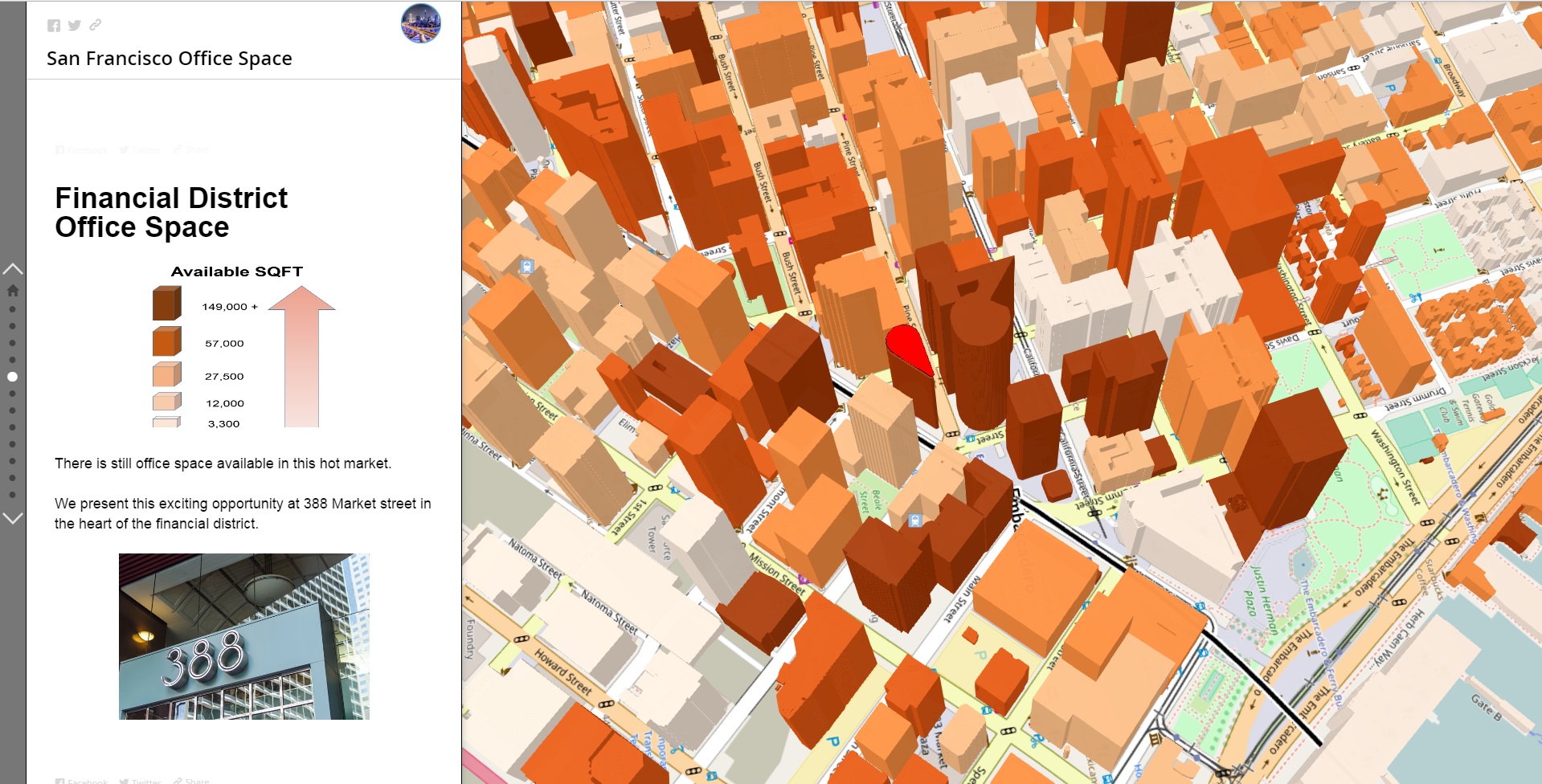 金融地区オフィススペース
