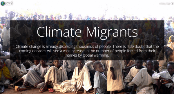 気候変動により何千人もの人々が住んでいた土地から移住