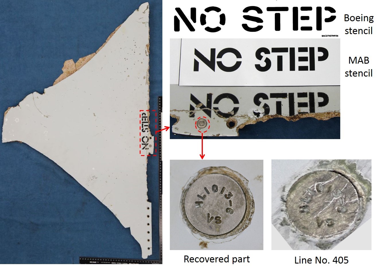 発見されている MH 370 の破片