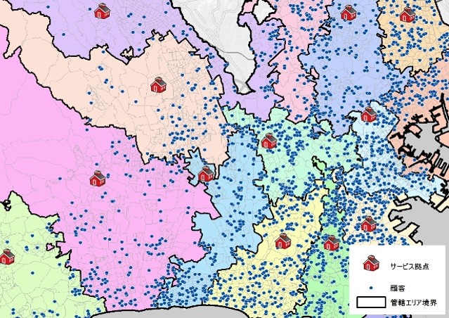 営業テリトリー・管轄エリアの最適化