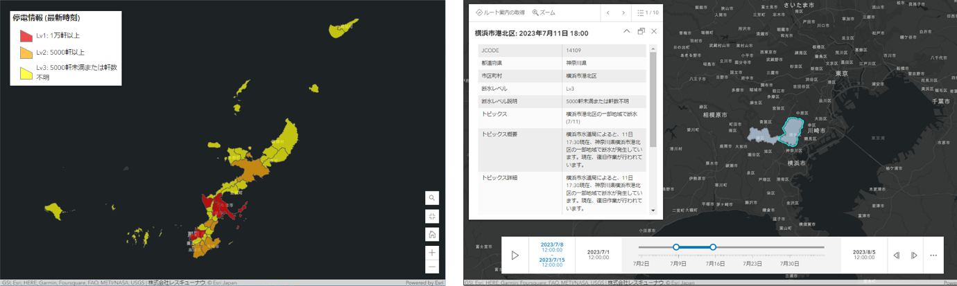 図1　ライフライン情報の一例