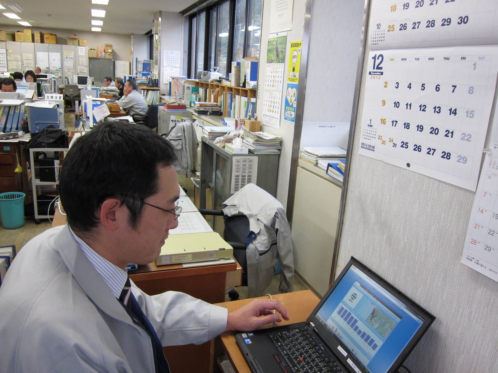 秋田市環境部にて