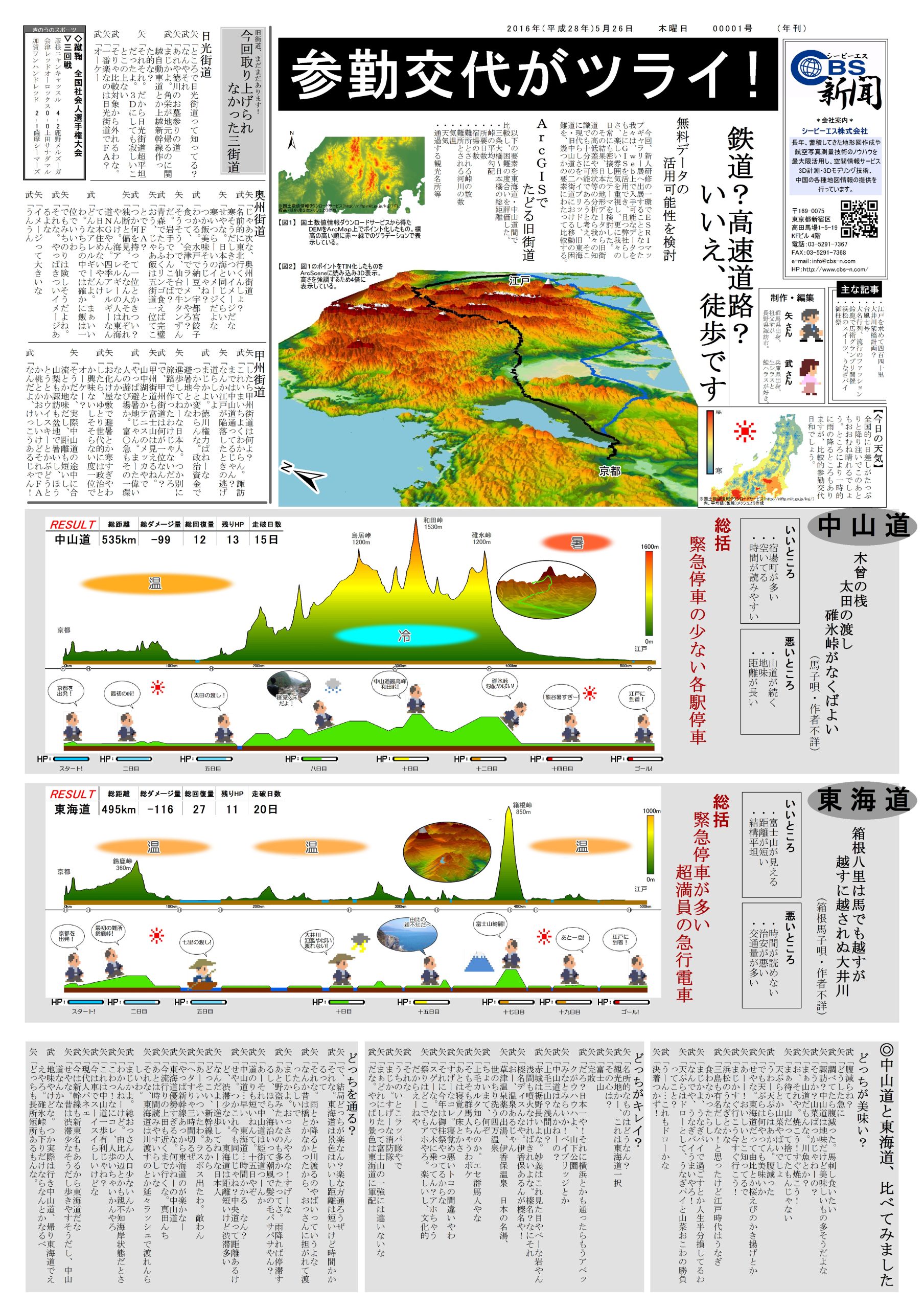 第 3 位    「旧街道 参勤交代つらい度マップ」