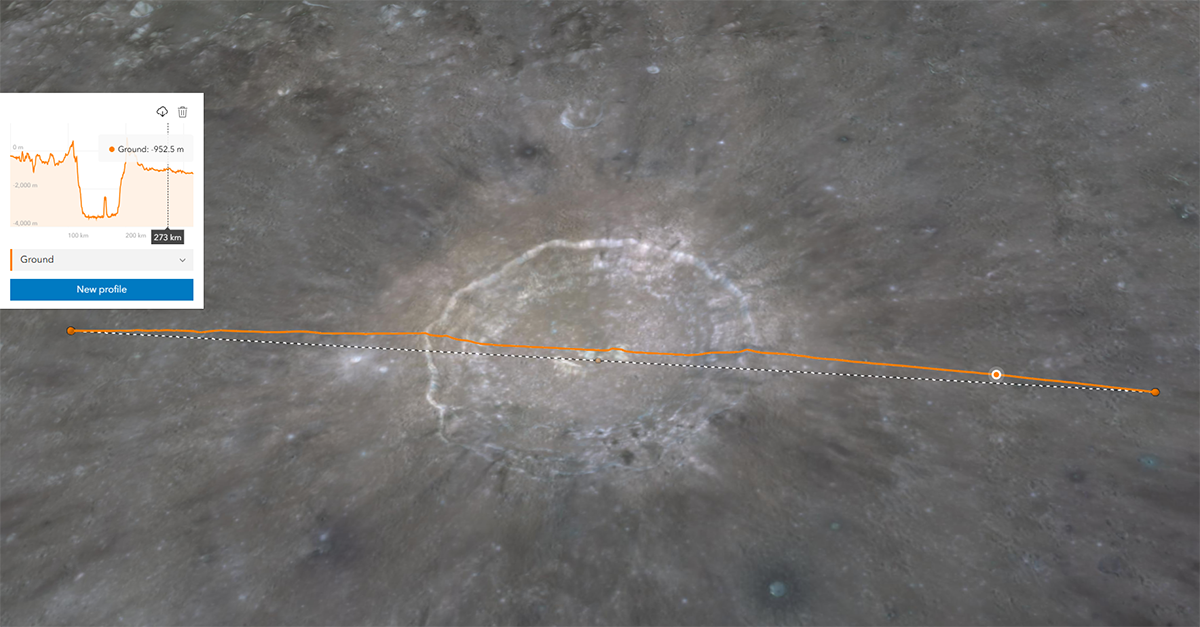 3D地形断面図の計測 