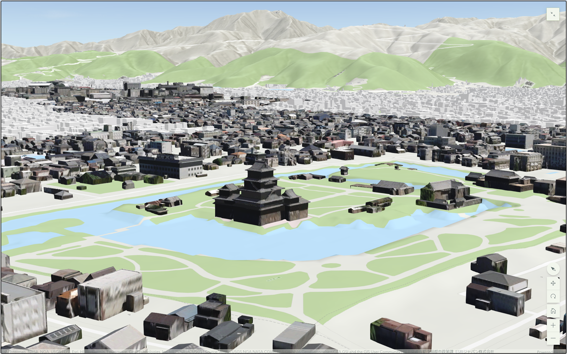3D都市モデルでお城巡り