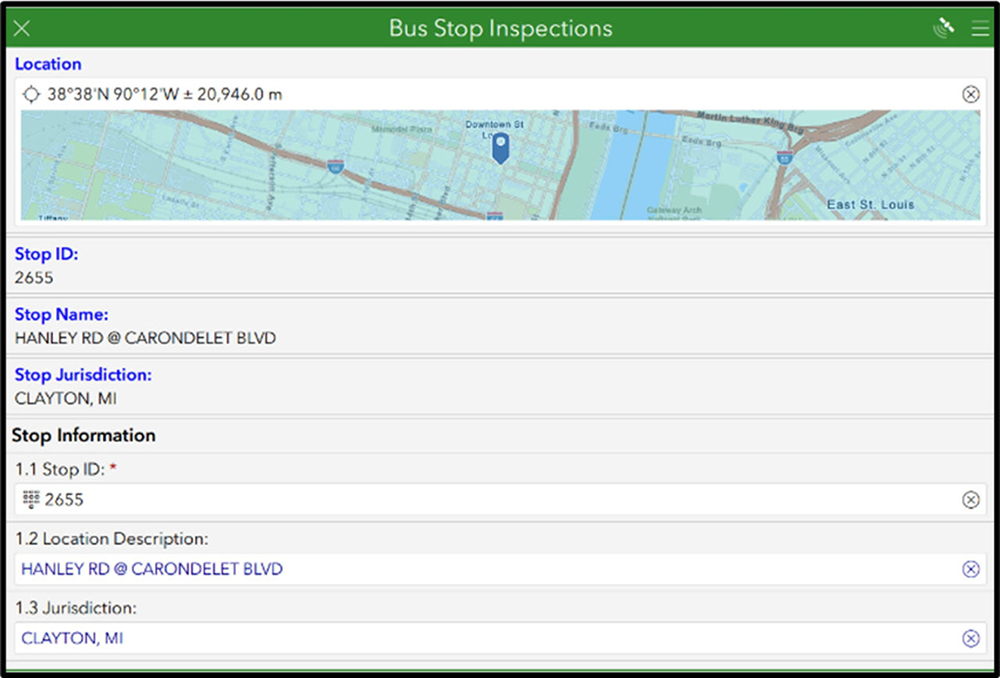 モバイル GIS でバス停メンテナンスを革新