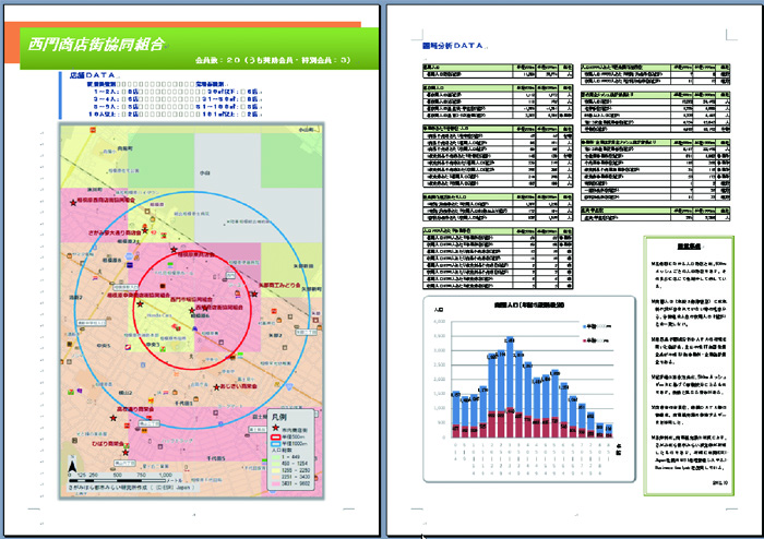 図5：商店街圏域分析データブック