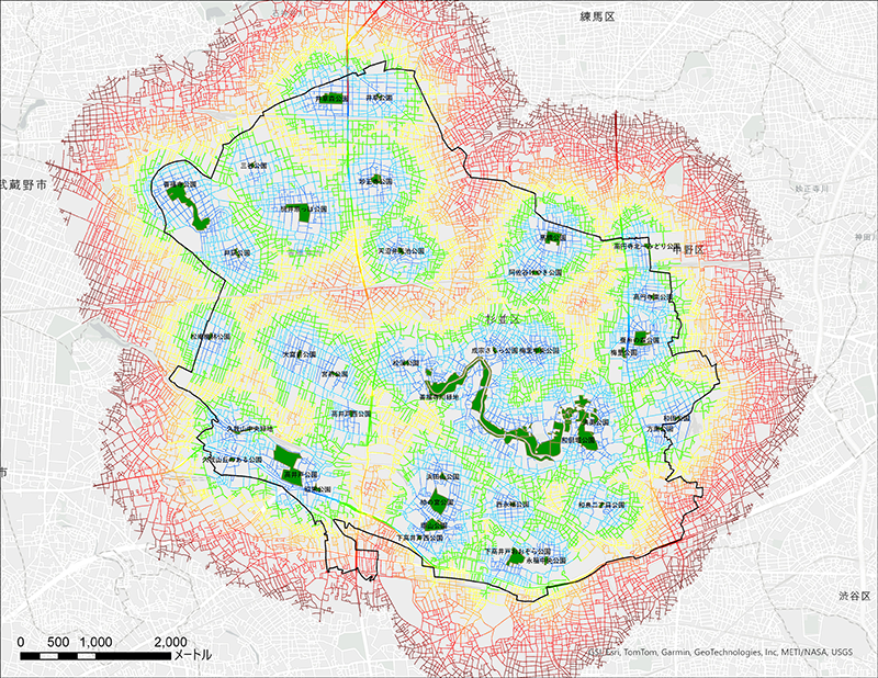公園への市民アクセス性評価分析