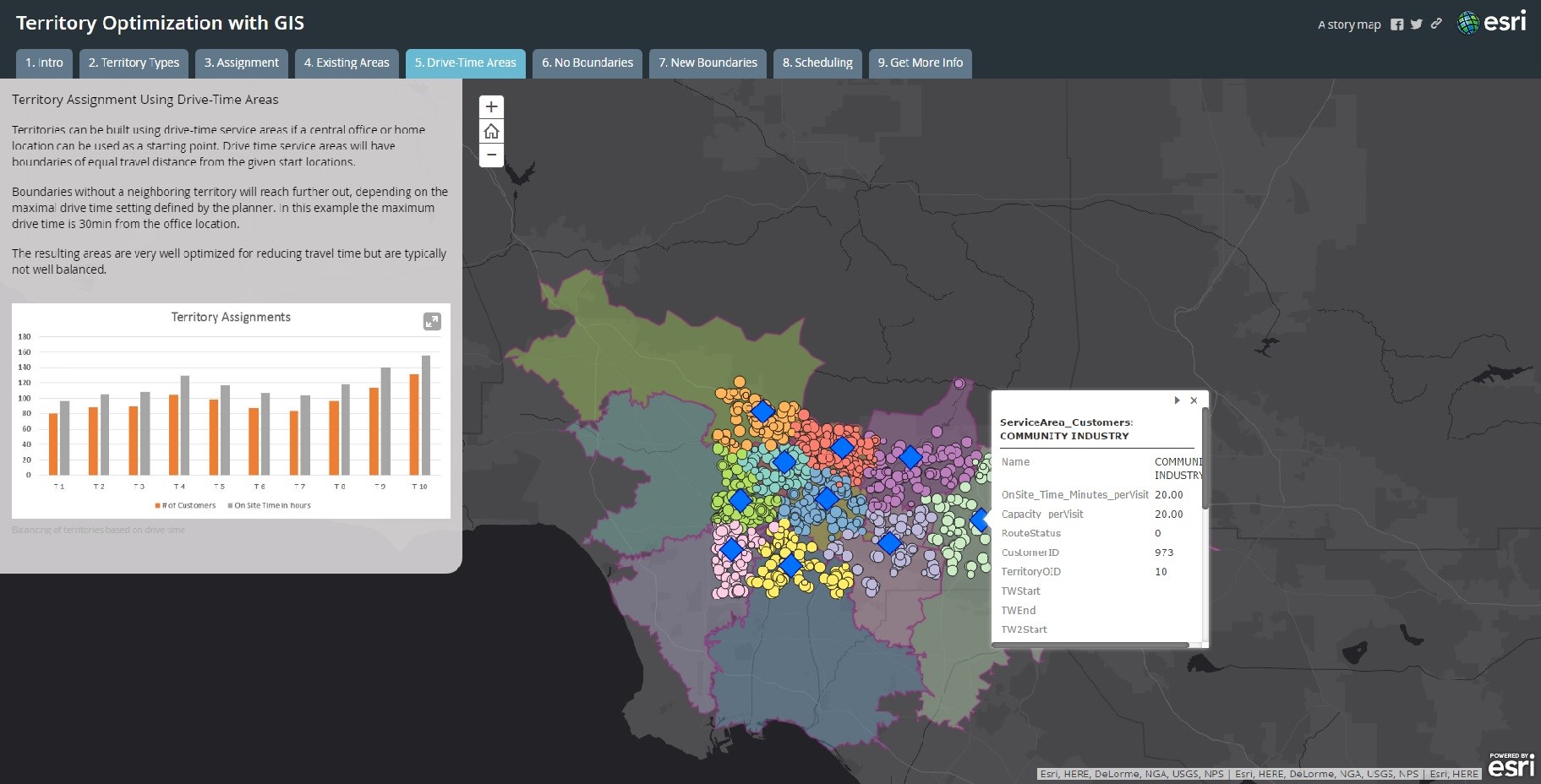 3. 到達圏エリアとの重ね合わせ
