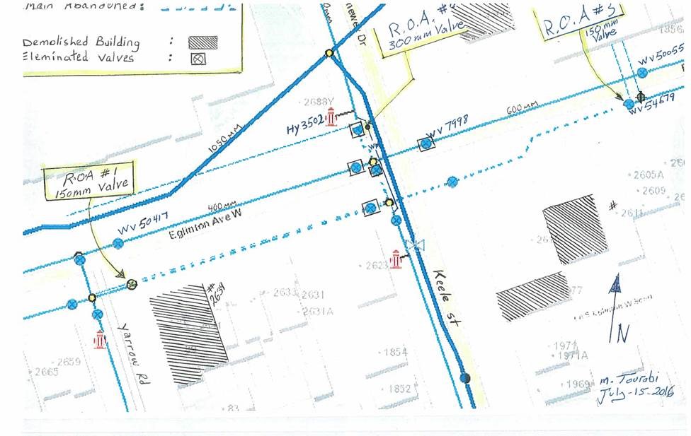 TWAG での、設備変更を記録する紙地図