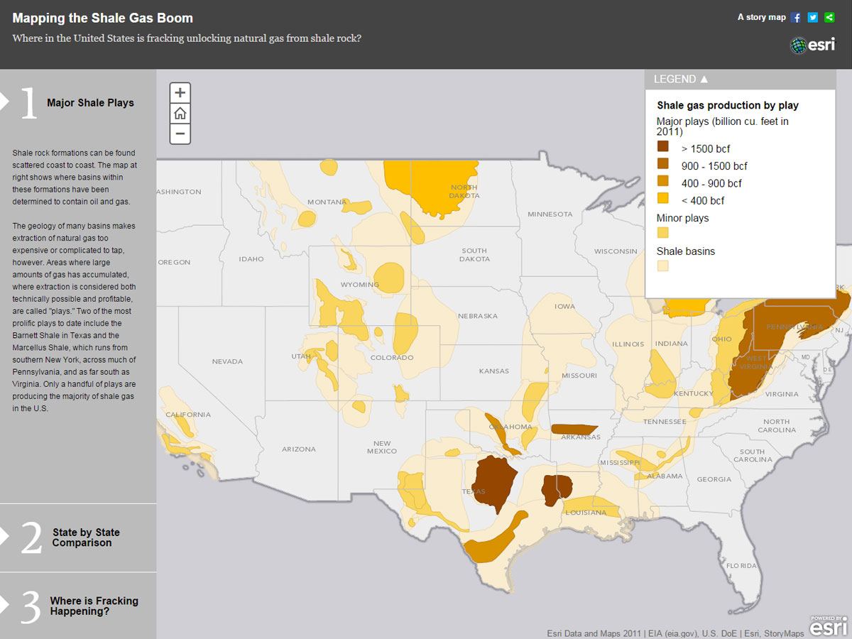 1. シェールガスの埋蔵場所と量