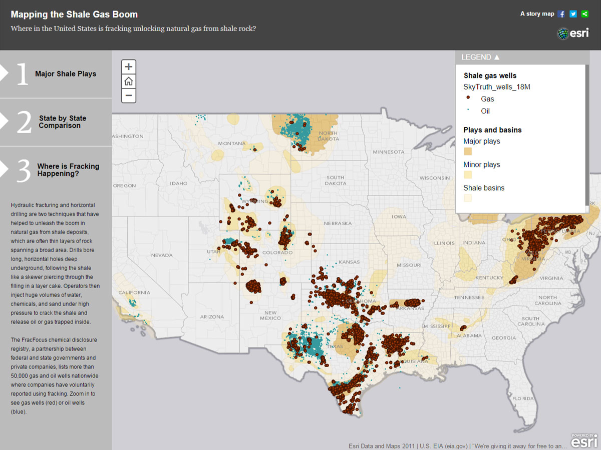 3. 水圧破砕法が行われている場所